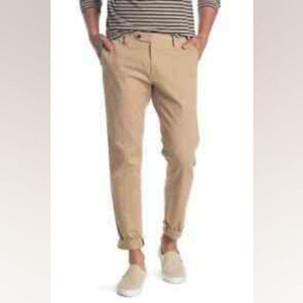 New No Nationality Theo Mid-Rise Slim Fit Tapered Leg Trouser Pants 31 Men Black